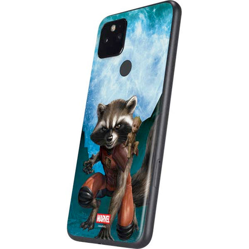 Marvel Rocket and Baby Groot Cosmic Bond Google Pixel 5 Skin
